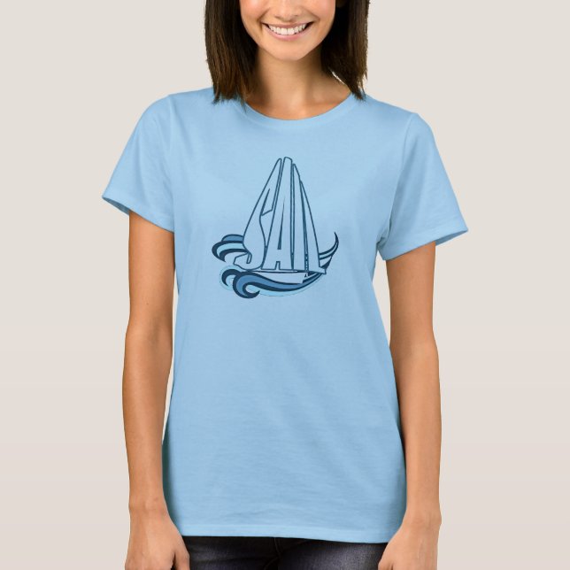 SEGEL-Bootfahrtt-stück für Seeleute T-Shirt (Vorderseite)