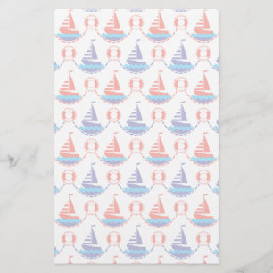 Segel-Boots-Muster Briefpapier
