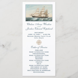 Segel-Clipper-Schiff | Hochzeitsprogramm Programm