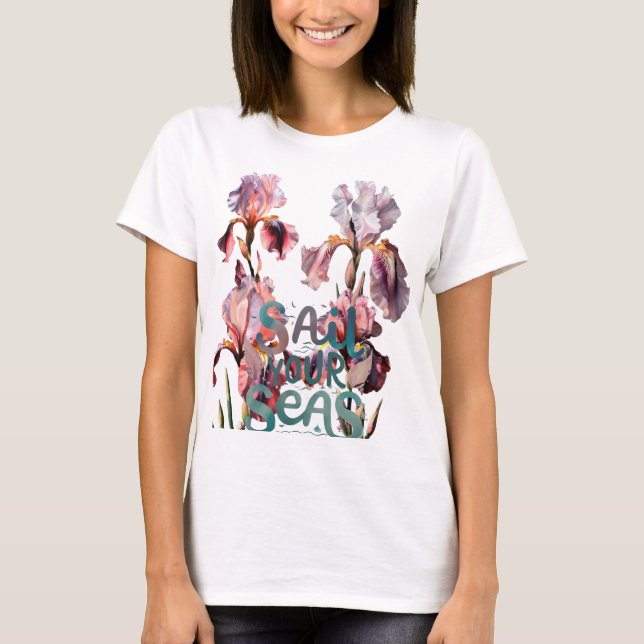 Segel dein Meer | Nautisches Erlebnisdesign T-Shirt (Vorderseite)