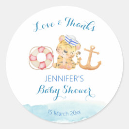 Segel-Mini-Babydusche Runder Aufkleber