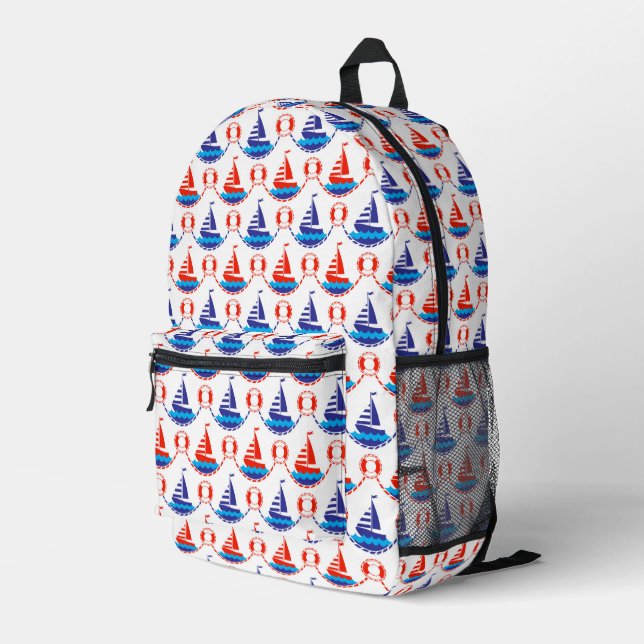 Segel-Muster Bedruckter Rucksack (Rückseitige Ecke Rechts)