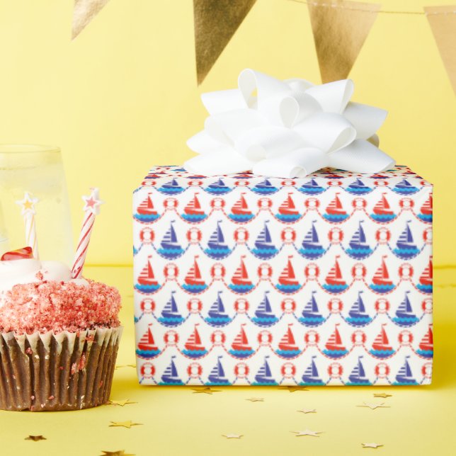 Segel-Muster Geschenkpapier (Geburtstagsparty)