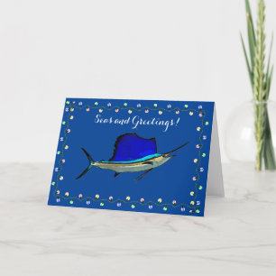 Segel Nautic Holiday Card Feiertagskarte