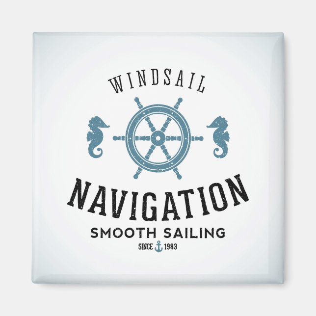 Segel Navigationsposter Magnet (Vorne)