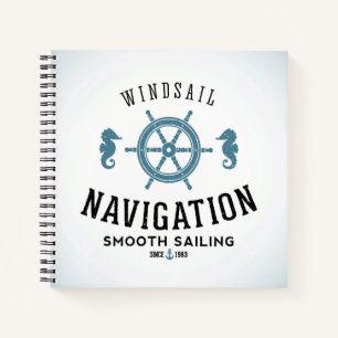 Segel Navigationsposter Notizbuch