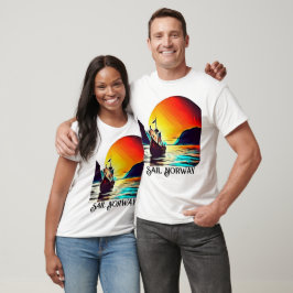Segel Norwegen mit dem Wikinger Schiff T-Shirt