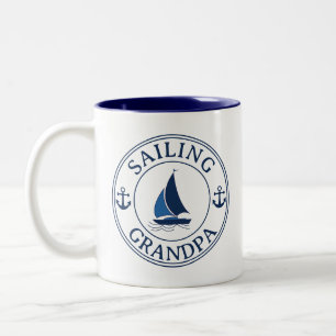 Segel-Opa Jahr gegründet  Zweifarbige Tasse