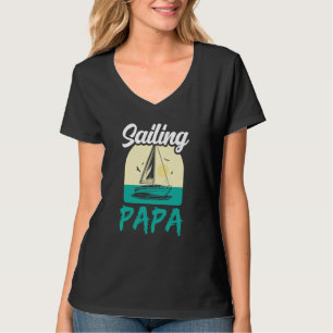 Segel Papa Seemann Segel Segelboot Hobby Vater T-Shirt