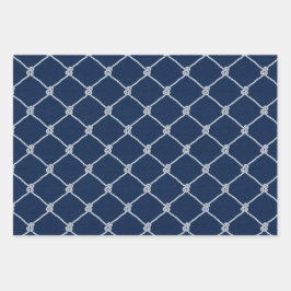 Segel Ropes Nautical Coastal Geschenkpapier Set