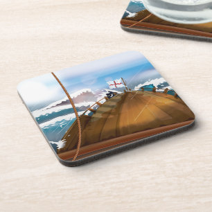 Segel-Schiff Ocean Storm Getränkeuntersetzer