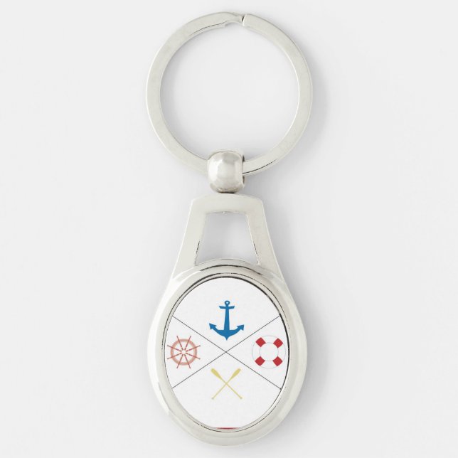 Segel-Segelboot Ore Schlüsselkette Schlüsselanhänger (Vorderseite)