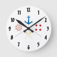 Segel-Segelschiff des Ankerschiffs Ore Wall Clock