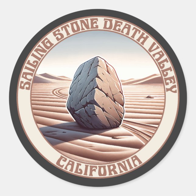 Segel Stone Death Valley Kalifornien Runder Aufkleber (Vorderseite)