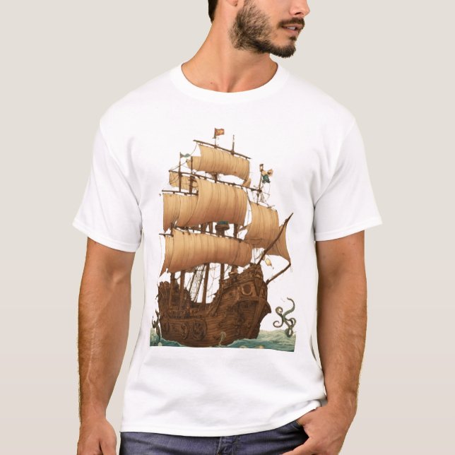 Segel- und Anchor-T - Shirt - Die Reise des Lebens (Vorderseite)
