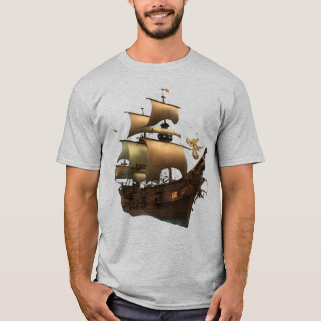 Segel- und Anchor-T - Shirt - Die Reise des Lebens (Vorderseite)