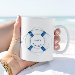 Segel weg Lebensring und Anker Lifesaver Kaffeetasse
