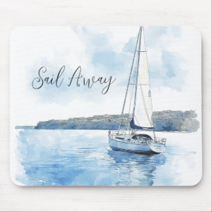 Segel weg Ozeanblick Mousepad