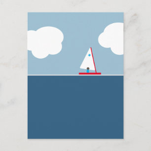 Segel Weg Postkarte