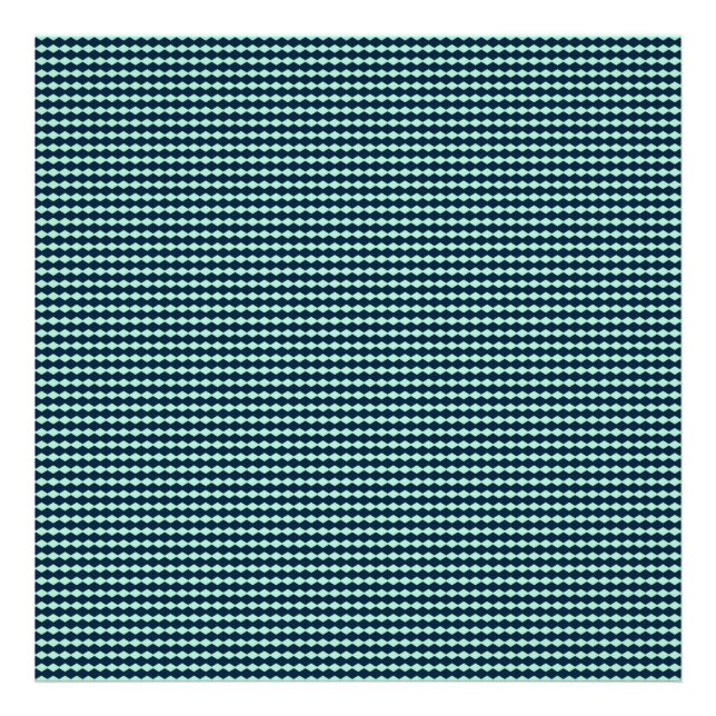 Segelblau und Minze Wiederholung Diamantmuster Fotodruck (Vorne)