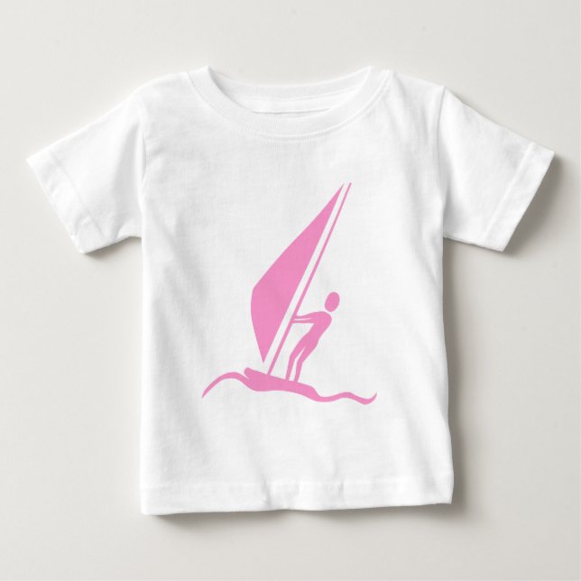 Segelboarden - Rosa Baby T-shirt (Vorderseite)