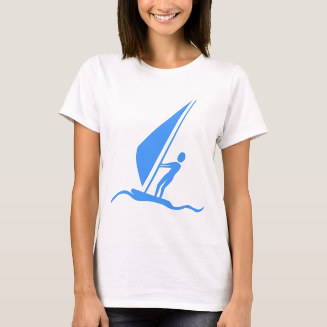 Segelboarding - Baby Blue T-Shirt (Vorderseite)