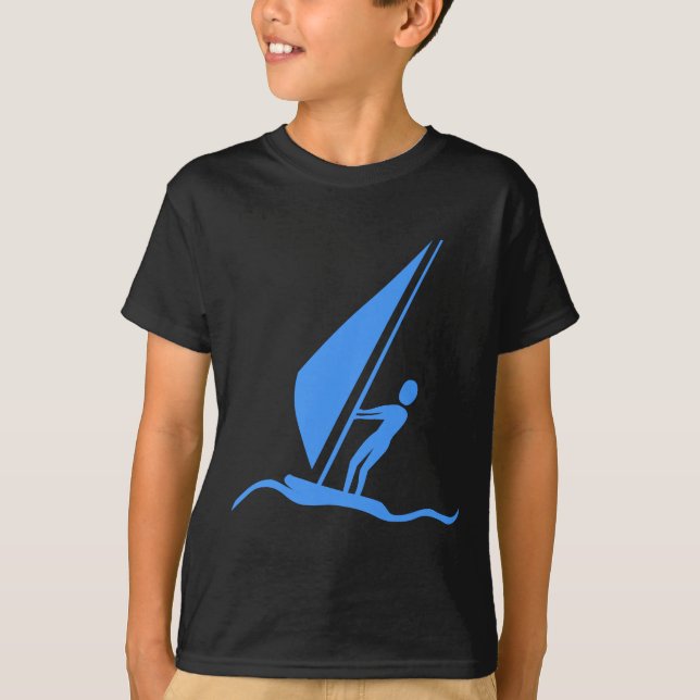 Segelboarding - Baby Blue T-Shirt (Vorderseite)