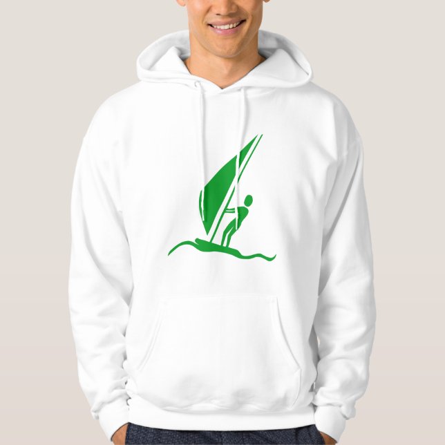 Segelboarding - Grass Green Hoodie (Vorderseite)