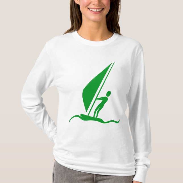 Segelboarding - Grass Green T-Shirt (Vorderseite)