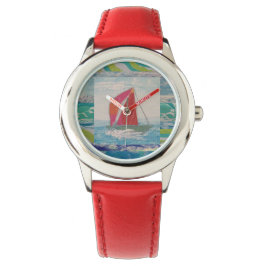 Segelboot Abstrakt Armbanduhr