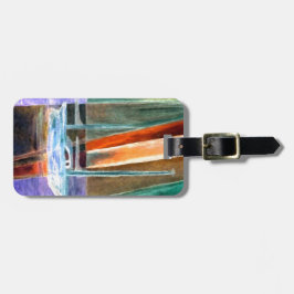 Segelboot-abstrakte immaterielle gepäckanhänger