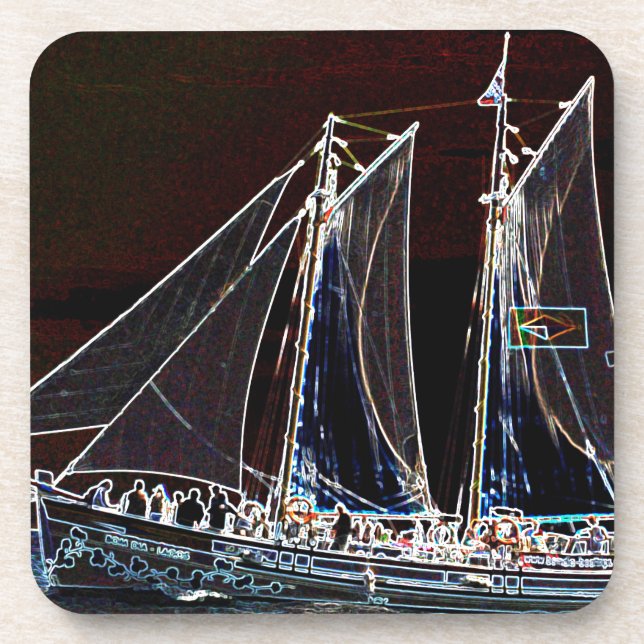Segelboot - Abstraktes Foto Untersetzer (Vorderseite)