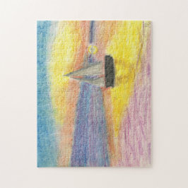 Segelboot am Sonnenuntergang