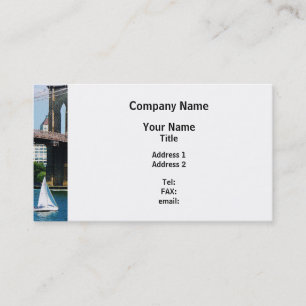 Segelboot an der Brooklyn Bridge Visitenkarte