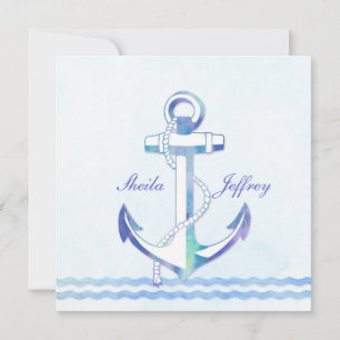 Segelboot Anchor Extravagante Schönheits-Hochzeit Einladung