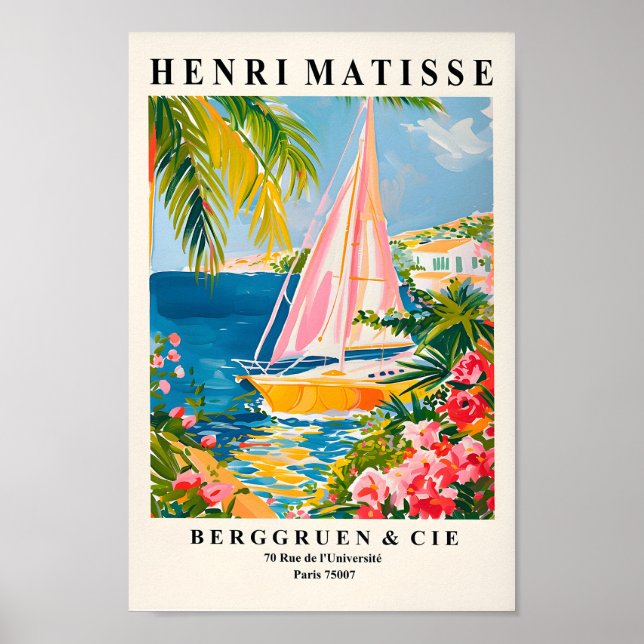 Segelboot Art Print, Spanische Kunst, Dopaminmauer Poster (Vorne)