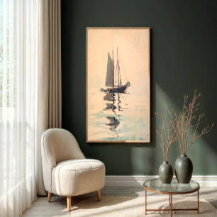 Segelboot auf Calm Waters Leinwanddruck