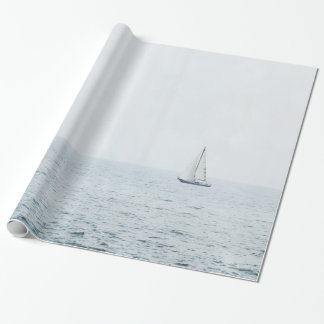 Segelboot auf dem Segel auf dem Segel auf dem Mist Geschenkpapier