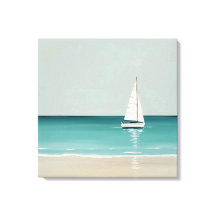 Segelboot auf der Canvas-Seite im Freien