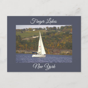 Segelboot auf der Postkarte