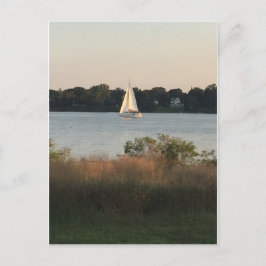 Segelboot auf der Wasserpostkarte Postkarte