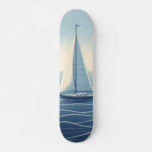 Segelboot auf hoher See Skateboard