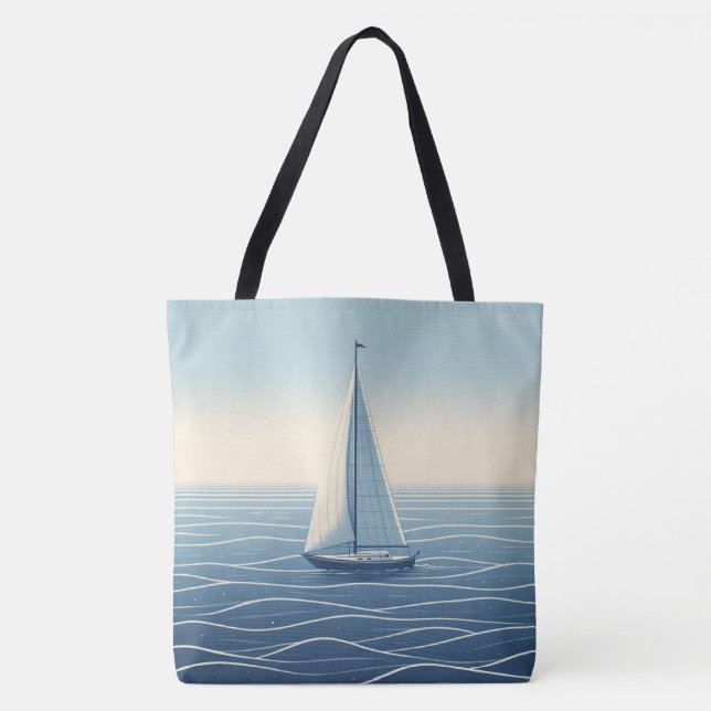 Segelboot auf hoher See Tasche (Vorderseite)