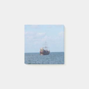 Segelboot auf Meer Küsten-Post-it-Notes Post-it Klebezettel