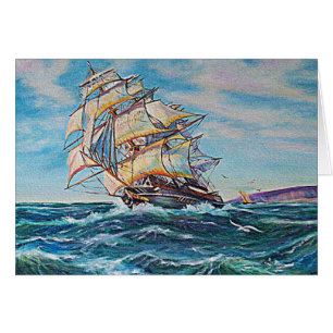 Segelboot auf Rough Waters Ölgemälde
