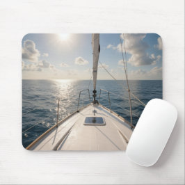 Segelboot auf ruhigem Ozeanwasser Mousepad