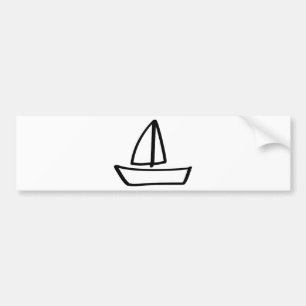 Segelboot Autoaufkleber