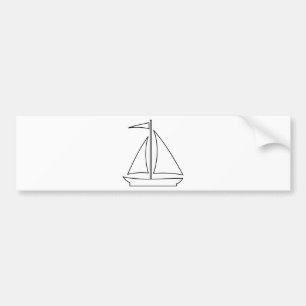 Segelboot Autoaufkleber