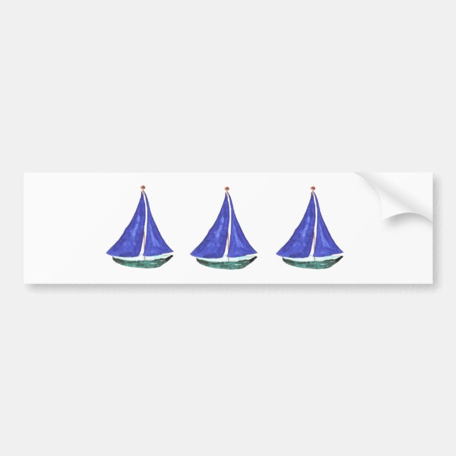 Segelboot-Autoaufkleber Autoaufkleber (Vorne)