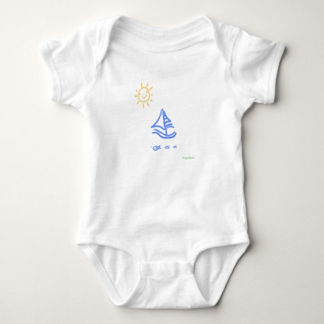 Segelboot Baby Strampler (Vorderseite)